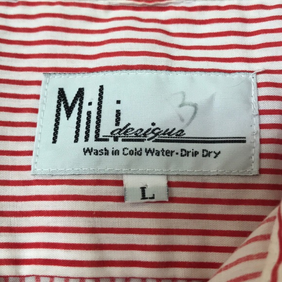 Mili Designs large red and white shirt - Picture 3 of 4